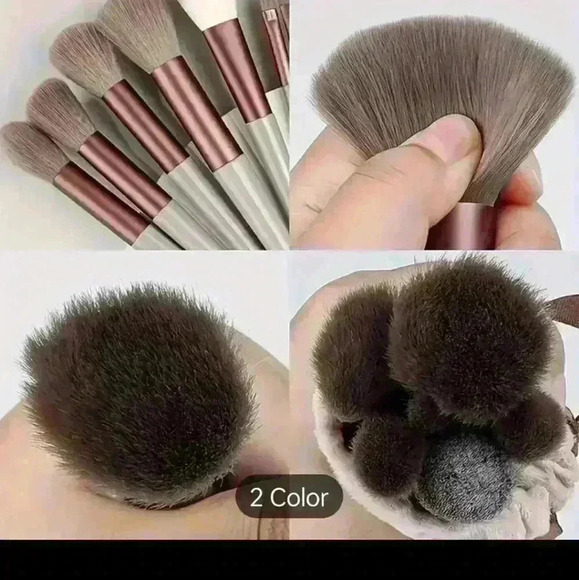 Brand new 13 piece makeup artist makeup brush set. brown chocolate color - Picture 6 of 11